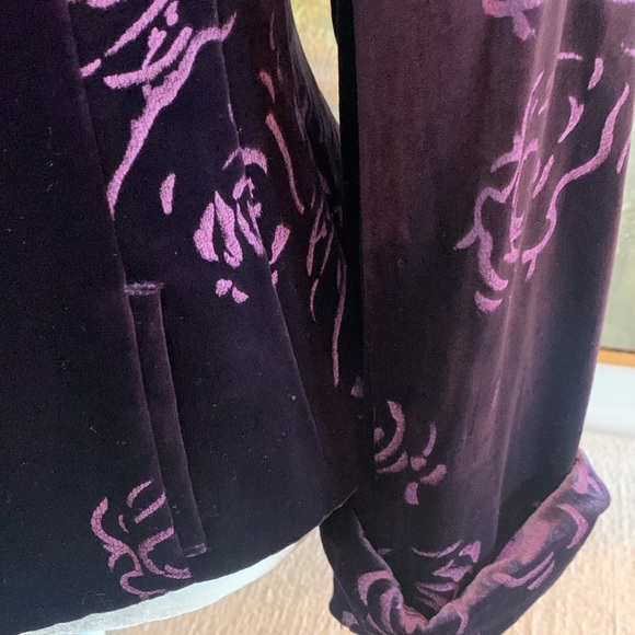 Purple Velvet Look Jacket / Top - Picture 7 of 8